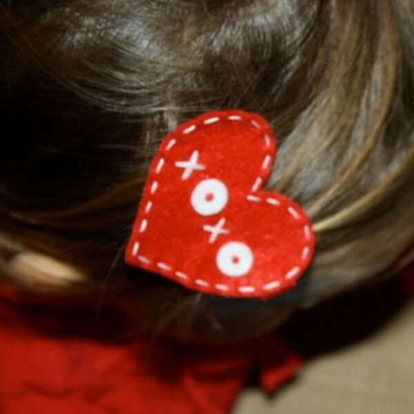 Hair Bow Crafts For Valentine’s Day Hair Bow Clips Craft With Message