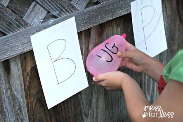 Water Baloon Phonic Game Idea For Kids - Games for Kids That Focus on Phonics