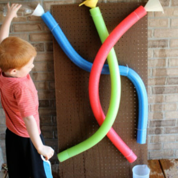 Amazing Water Wall with Pool Noodle