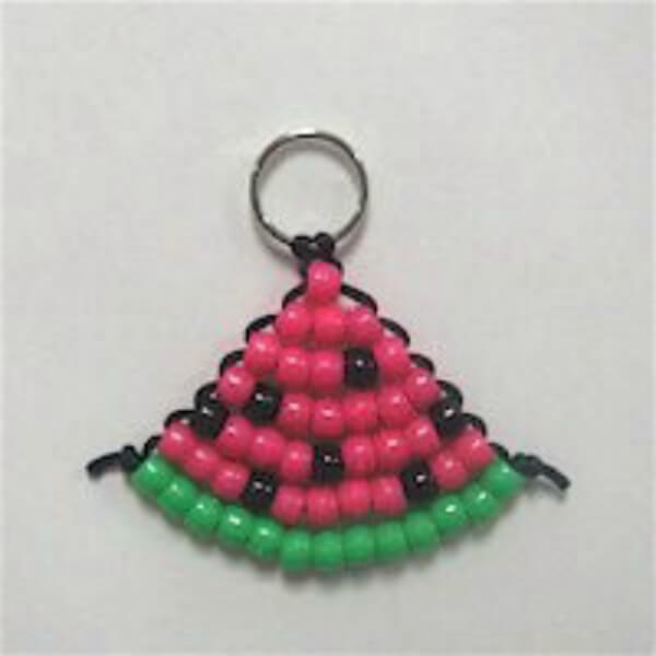 Pony Bead Crafts For Kids Watermelon Patterned Bead Craft
