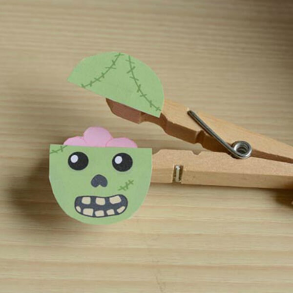 Clothespin Zombie Craft For Kids