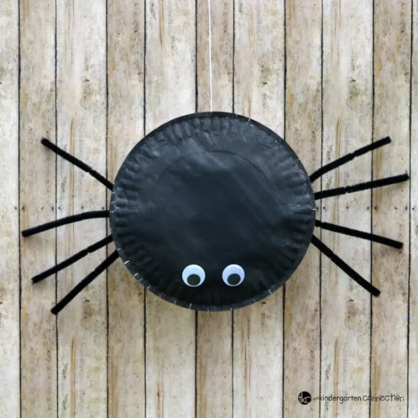 Halloween Spider Craft With Paper Plate For Kids