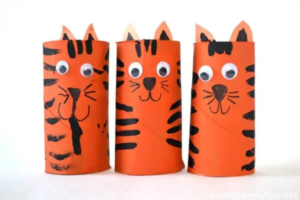 Cardboard Tube Tiger Craft