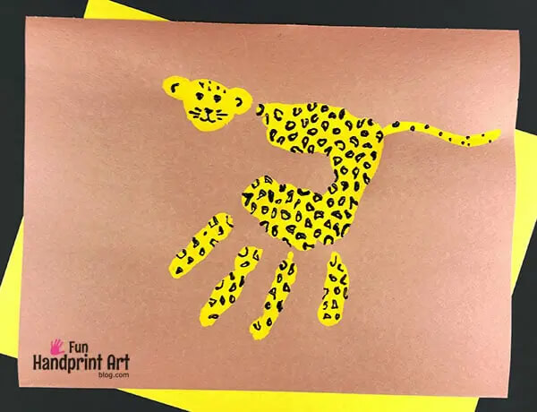 Cheetah Handprint Craft