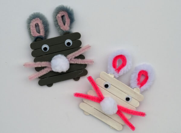 The Craft Stick Bunnies Easter Bunny Crafts for Kids