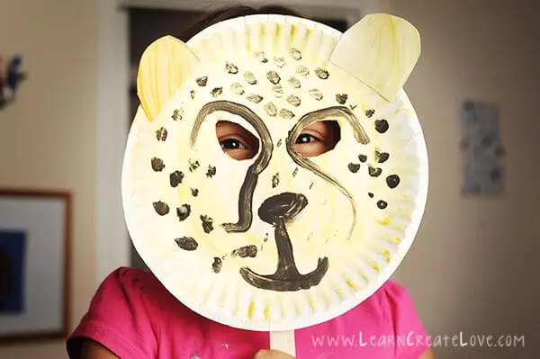Cheetah Mask Craft Using Paper Plate For Kids