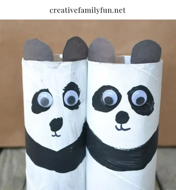 Cardboard Tube Panda Craft