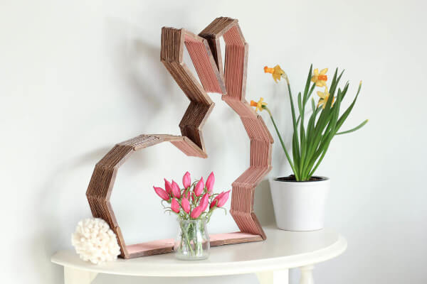DIY Modern Bunny Décor Easter Crafts for Adults