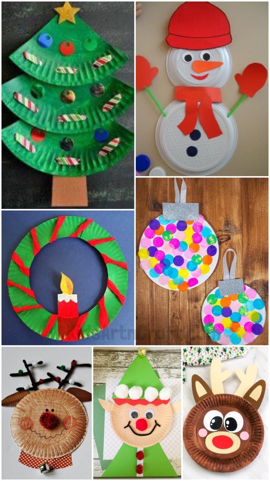 Easy Christmas Paper Plate Craft for Kids - Kids Art & Craft
