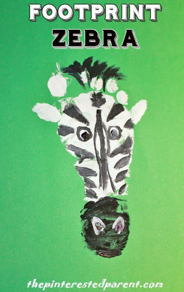 Zebra Footprint Craft