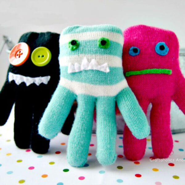 Cool DIY Toys To Make For Kids Glove Monster