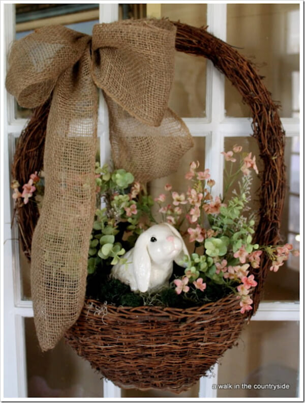 DIY Easter Wreaths Basket Wreath