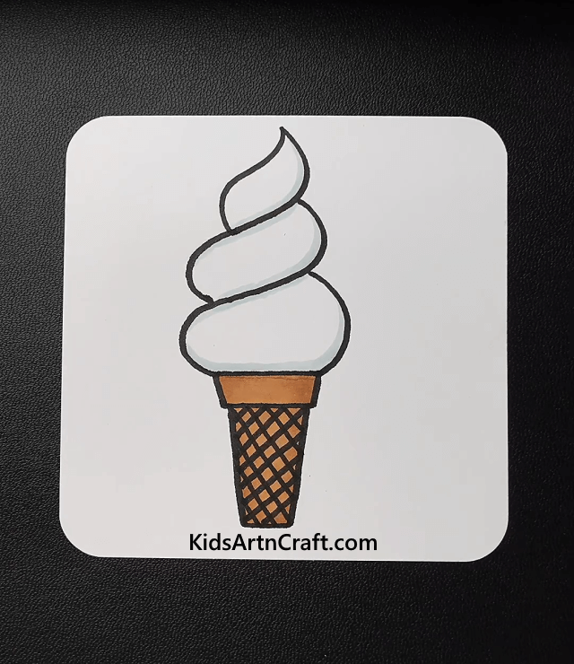 Simple Softy Cone , Colorful Drawings for Kids