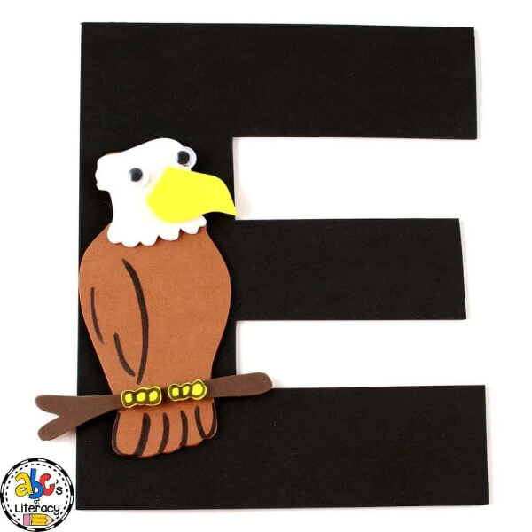 Eagle Paper Craft With Lettter For Kids 