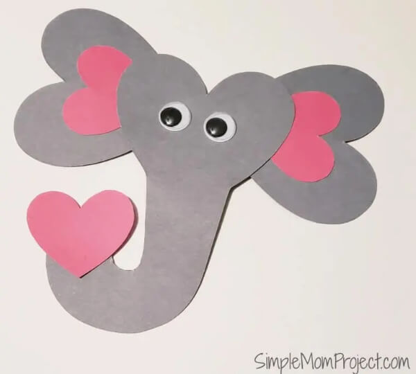 Heart Shape Elephant Craft