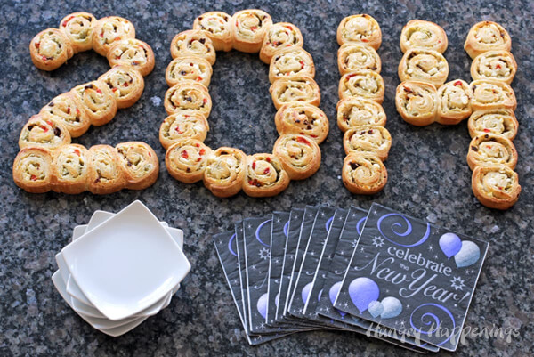New Year's  Eve Party Food Pinwheels Recipe