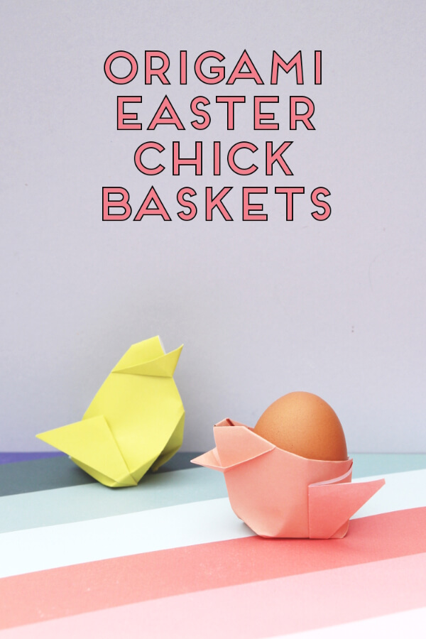 Origami Easter Chick Basket