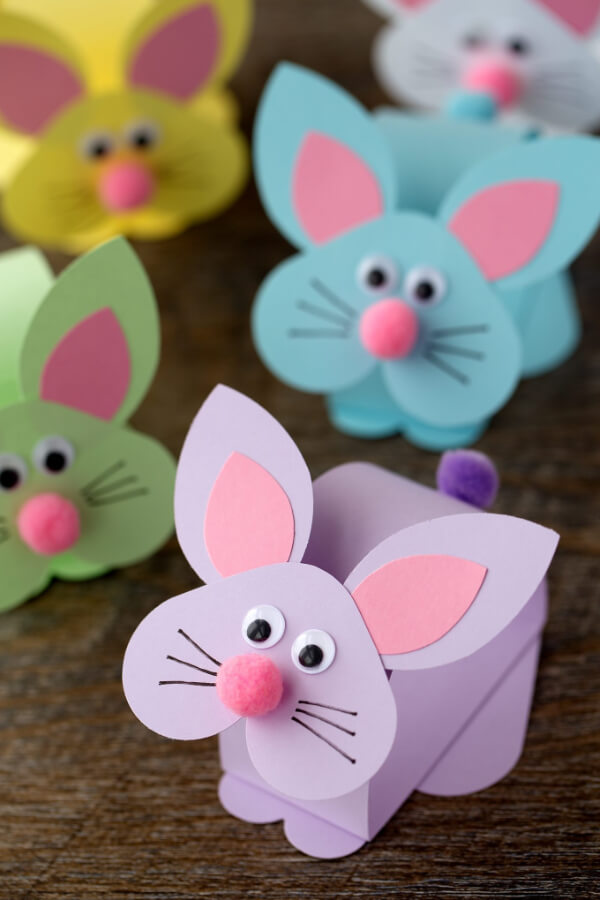 The Cute Paper Bunnies Easter Bunny Crafts for Kids