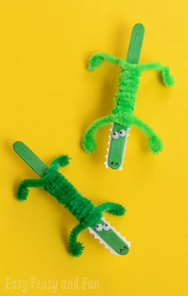 Craft Stick Crocodile Craft