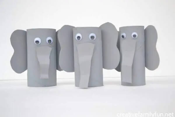 Cardboard Tube Elephant Craft