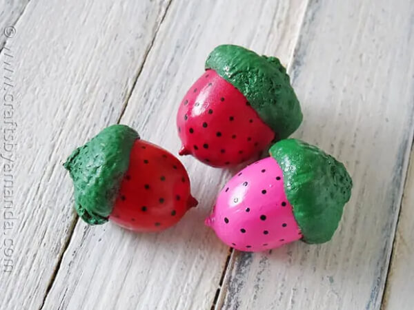 Acorn Strawberries, Acorn Craft Ideas For Kids