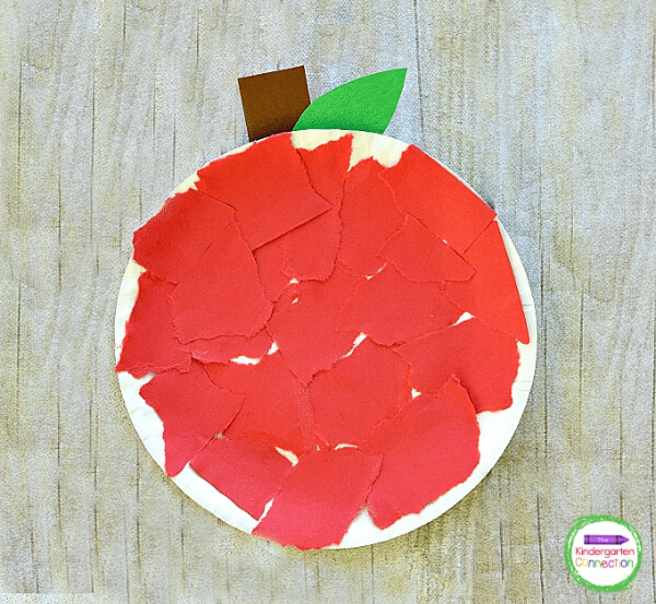 DIY Apple Craft With Paper Plate For Children