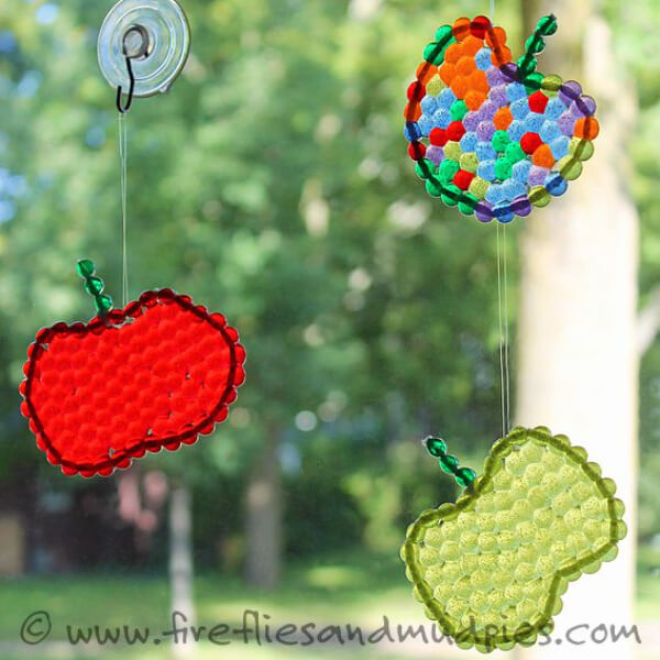 Apple Suncatchers Apple Crafts for Kids Made with Everyday Supplies
