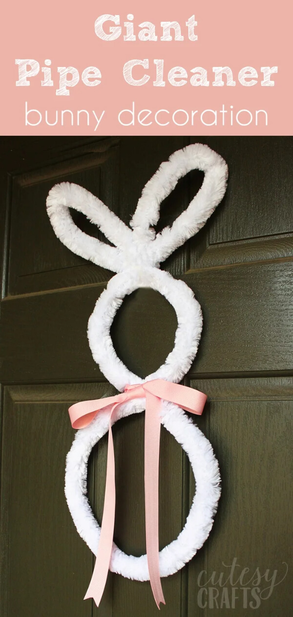 Big Pipe Cleaner for Bunny Wreath