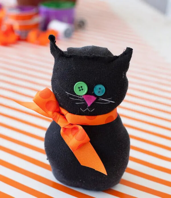 Black Sock Cat Cat Craft Ideas For Kids