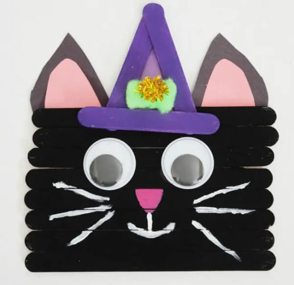 Popsicles Black Cat Cat Craft Ideas For Kids