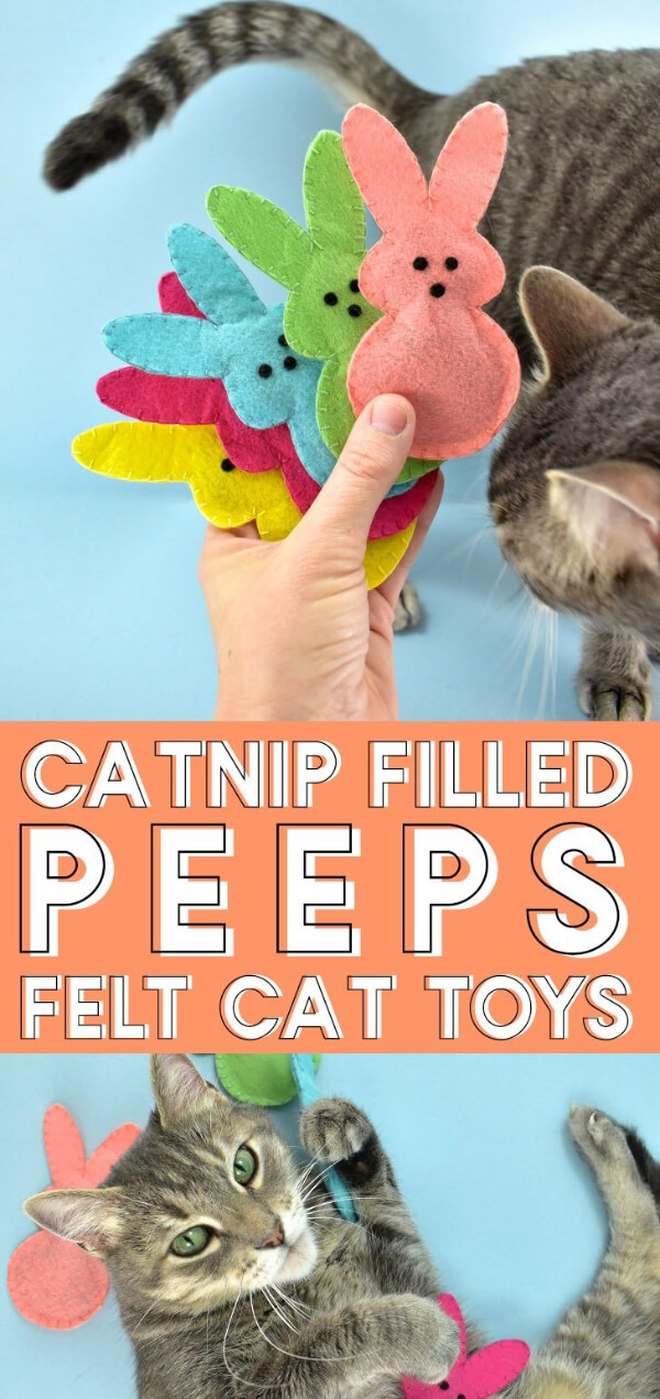Easter Bunny Peeps Catnip Toys