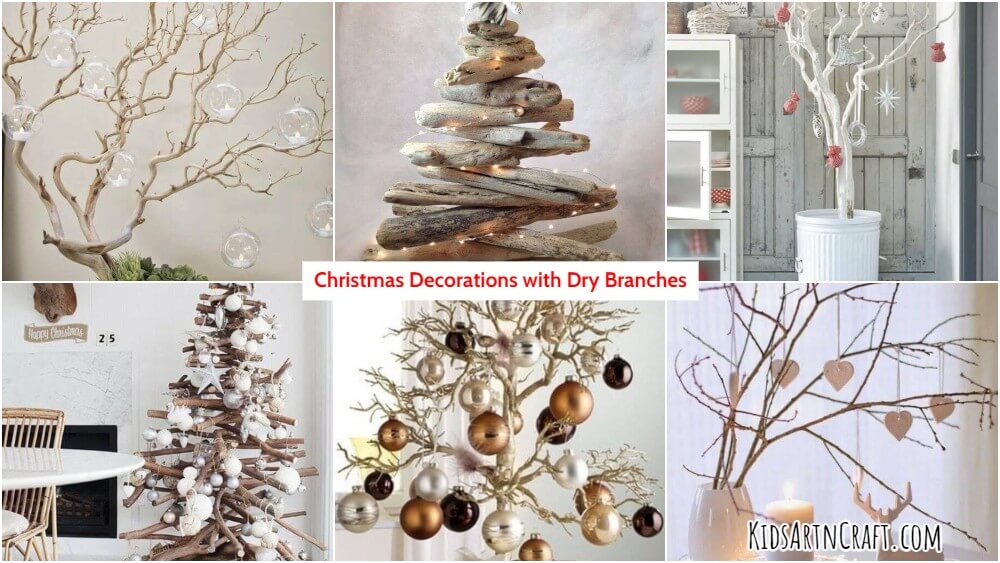 Christmas Decorations with Dry Branches