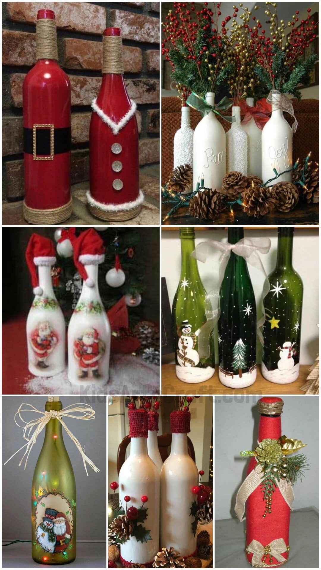 Christmas Ideas with Up-cycled Wine Bottles