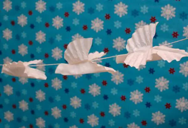 Dove Garland Easy Coffee Filter Crafts For Kids To Try This Holiday Season