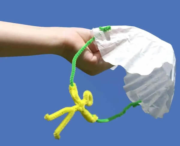 Parachute Person Toy With Coffee Filters