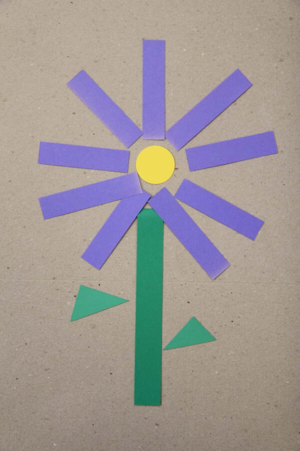 Purple Day Craft Ideas for Preschoolers Creation of Purple Shape Flower Garden