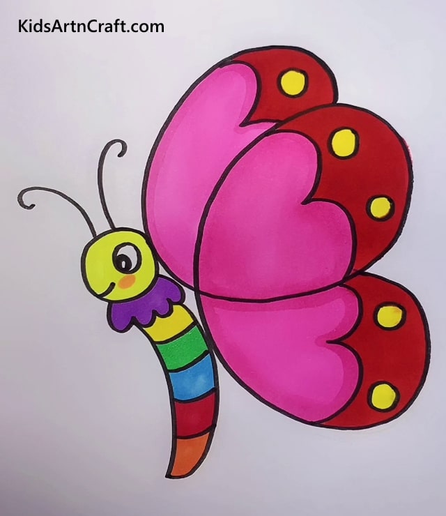 Cute Colorful Butterfly - Captivating, Colourful Artwork for Youngsters 