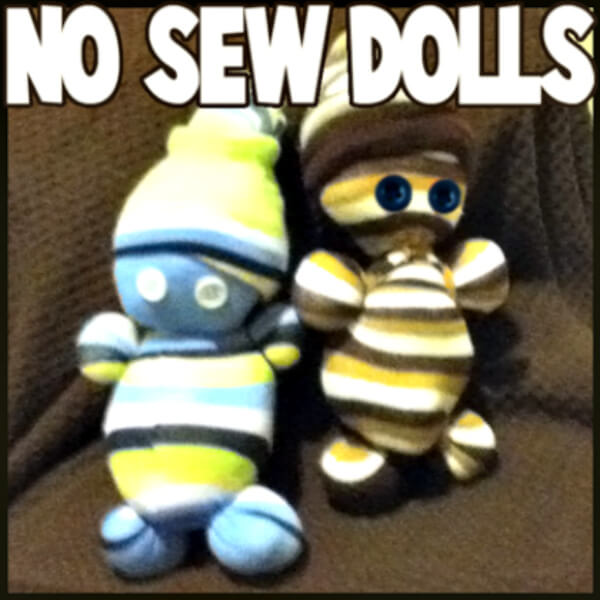 No-Sew Sock Dolls Easy-Peasy No Sew Craft Ideas For Toddlers