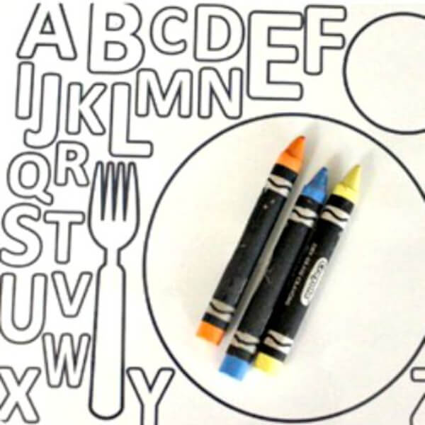 Alphabet Craft Activities For Kids Letter Printed Placemat