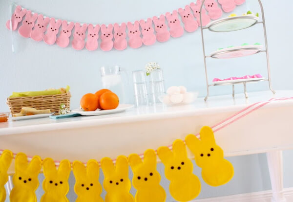 Peeps Bunny Bunting Easter Crafts for Adults