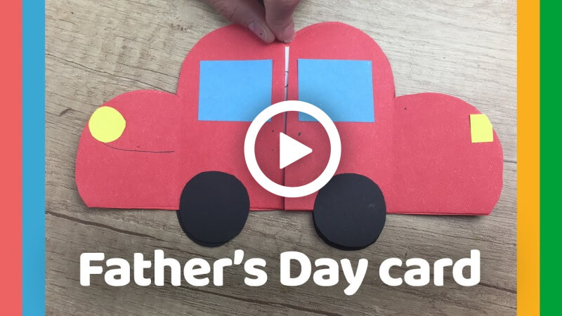 Father's Day DIY  - Car Shape Paper Gift Card