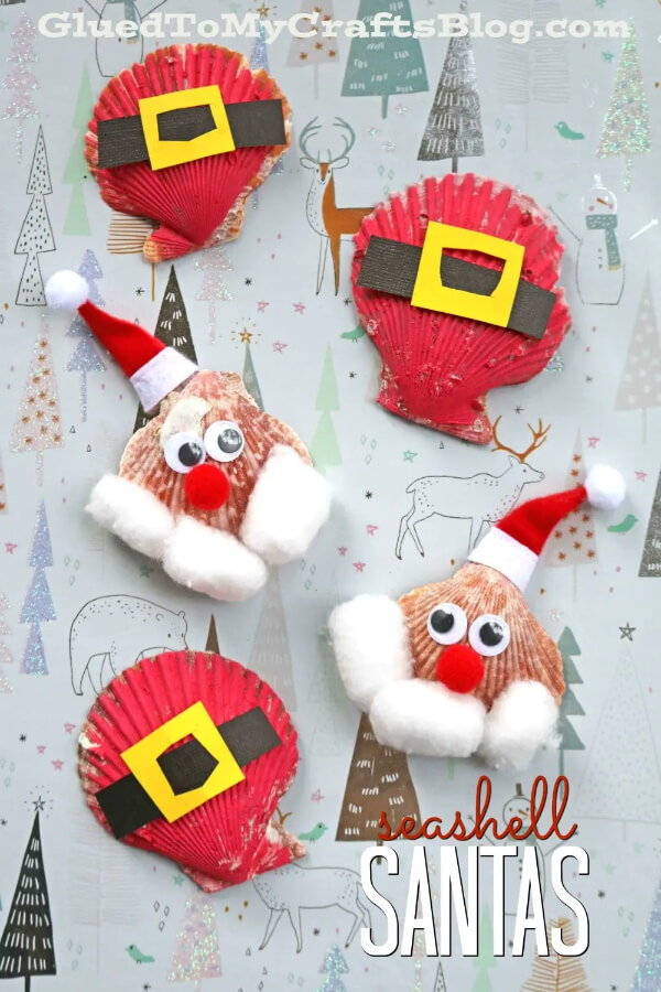 Santa Starfish Ornament Craft Christmas Santa Crafts Made With Everyday Supplies
