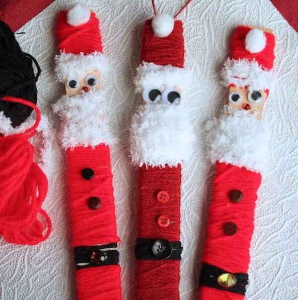 Paint Stick Santa Craft