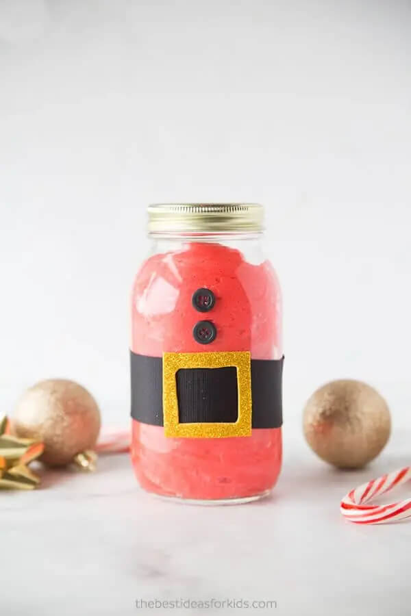 Fluffy Santa Slime Christmas Santa Crafts Made With Everyday Supplies