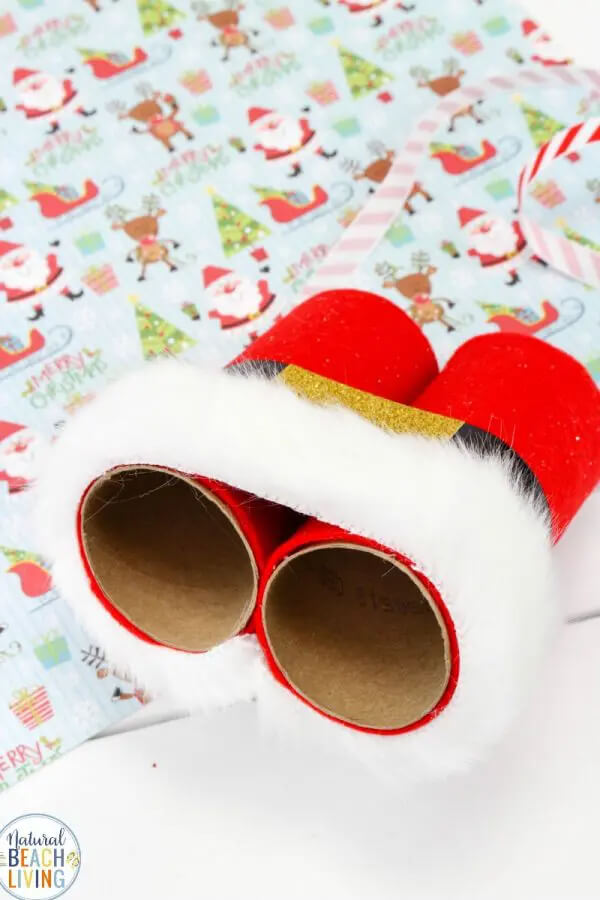 Santa Binoculars Christmas Santa Crafts Made With Everyday Supplies