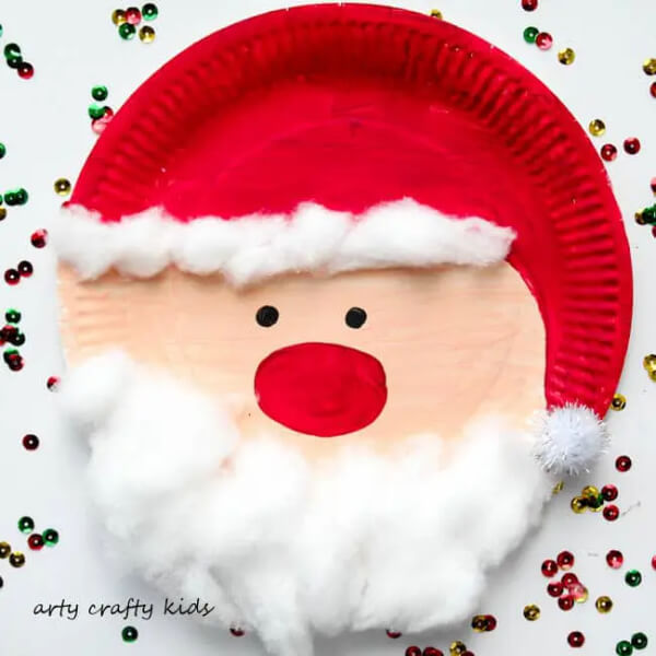 Easy To Make Santa Claus Craft Ideas With Paper Plate For Kids 