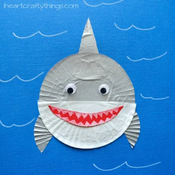 Fin-Tastic Shark Crafts For Kids Cupcake Shark Craft