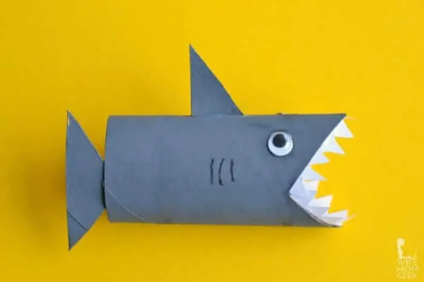 Fin-Tastic Shark Crafts For Kids Shark Toilet Paper Roll