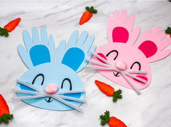 The Handprint Bunnies Easter Bunny Crafts for Kids