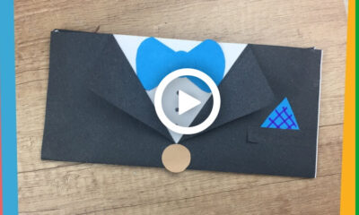 How to Make a DIY Paper Suit Envelope for Father's Day